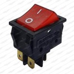 Rocker Switch With Light 4 Pin Black/Red (O-I)