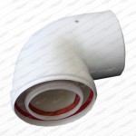 Hermetic Gas Boiler Flue Elbow 90 Degree PP+PP 60/100