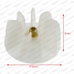 Hair Dryer 4.5mm Hole Dia Fan Blade with Screw - Long