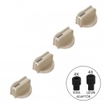 Gold Oven Knob Set With Long/Short Adapter