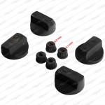 Universal Cooker Knob Set Small - Black