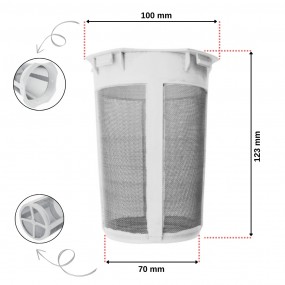 Universal Çay Makinesi Demlik Süzgeci 100x123x70mm