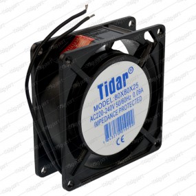 Ticari Tip Soğutucu Dolap AC Axial Rulmanlı Kare Fan - 80x80x25mm