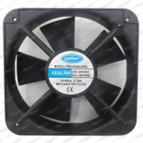 Commercial Cooler AC Axial Square Fan with Roller - 200x200x60mm